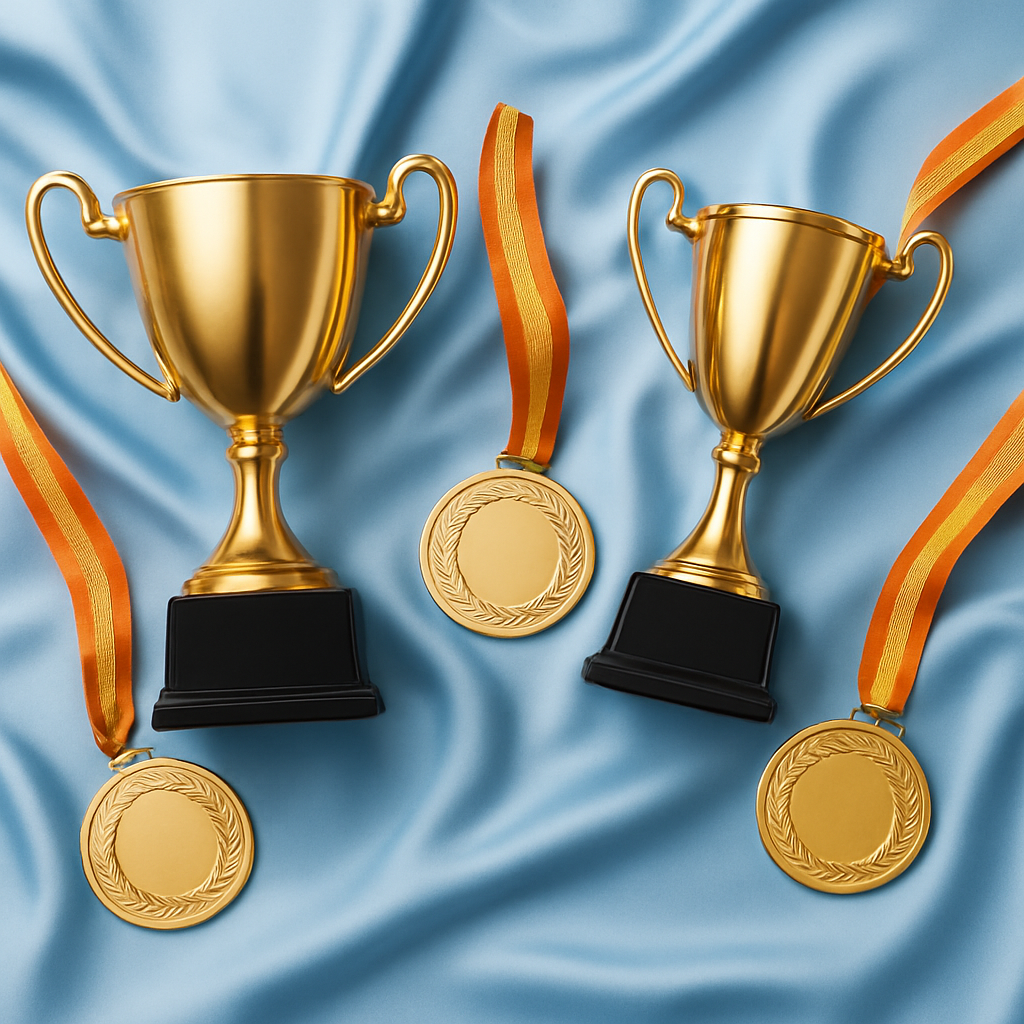 Medallas y trofeos de atletismo